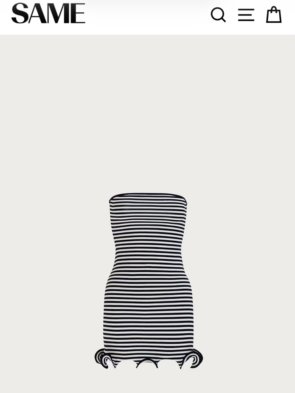 Same ruffle hem strapless dress